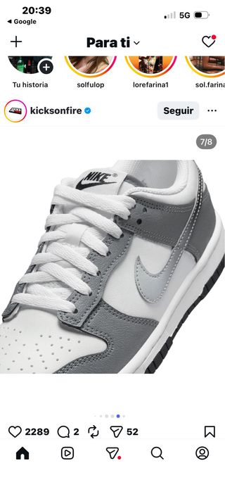Nike Dunk Low Gradient Swoosh Grey talla 38,5