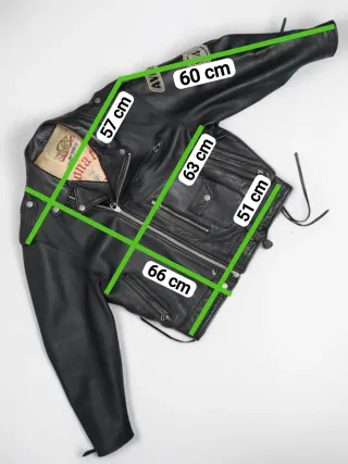 Cazadora Biker Cuero Avirex Talla XL Hombre