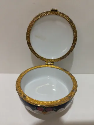 Cajas, joyeros de cerámica Vintage decorada