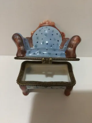 Cajas, joyeros de cerámica Vintage decorada