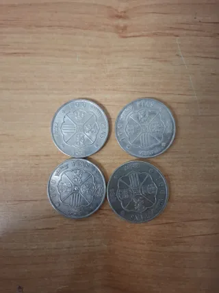 4 Monedas 100 Pesetas Franco Plata