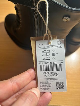 Botines Merkal Negras Talla 38