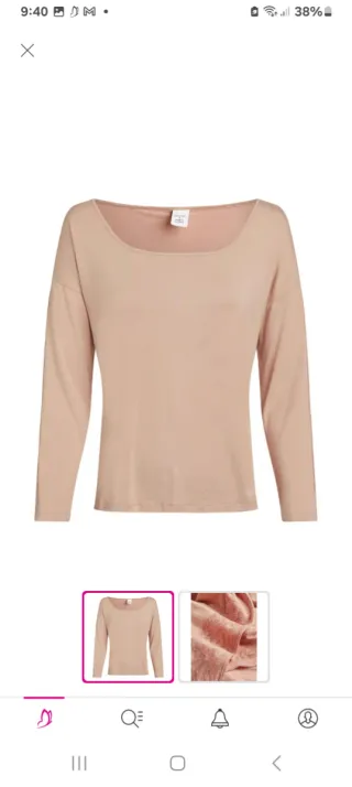 Suéter rosa de manga larga para mujer