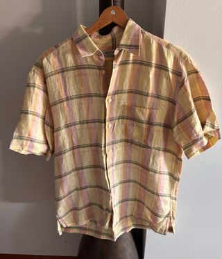 Camisa de manga corta a cuadros