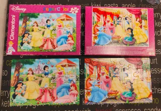 4 Puzzles Tortugas Ninja y Princesas Disney