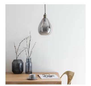 Dario - Lámpara de techo de cristal tintado negro