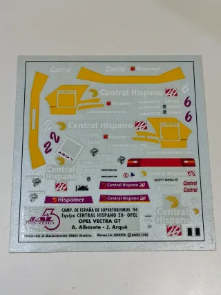 Calcas 1/43 Opel Vectra Antonio Albacete CET 1994