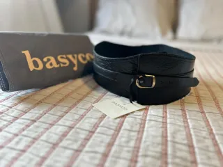 Cinturón ancho Basyco negro mujer