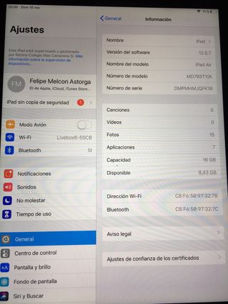 Apple iPad Air 16GB Argento