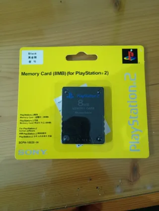 Tarjeta Memoria PS2 8MB Sony Negra