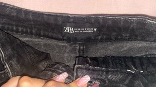 Pantalones cortos vaqueros desgastados