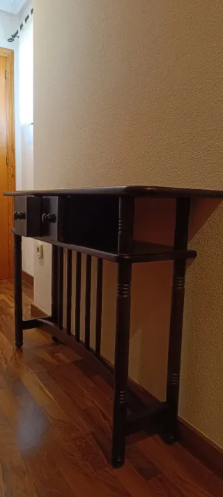 Mueble y espejo de entrada madera