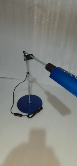 Lámpara Veneta Lumi azul y plateada