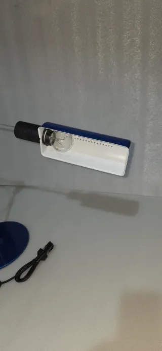 Lámpara Veneta Lumi azul y plateada