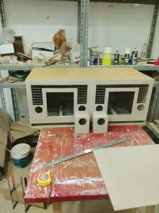 Módulo de dos huecos para pájaros