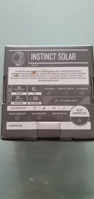 Reloj Garmin Instinct Solar Negro/Azul