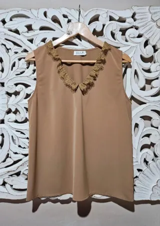 Blusa MOLLY BRACKEN beige/marrón Talla M