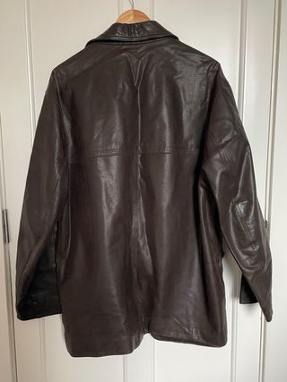 Chaqueta de piel Cortefiel Marrón Talla L