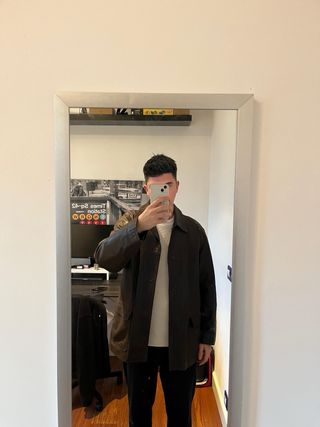 Chaqueta de piel Cortefiel Marrón Talla L