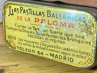 Cajita antigua farmacia Virgen de la Paloma Madrid