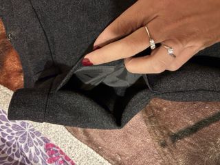 Pantaloni vintage lana grigi