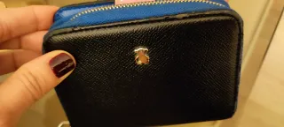 Cartera monedero Tous negra y azul
