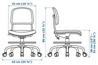 Silla de escritorio infantil IKEA rosa