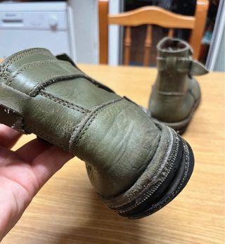 Botines Riudavets Piel Verde Oliva