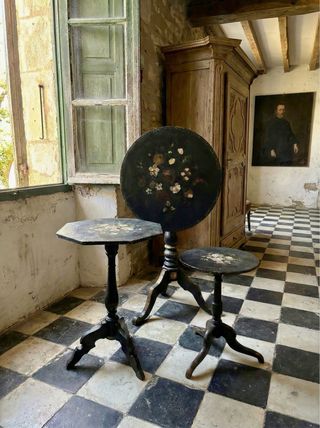 Conjunto mesas Napoleónicas madera