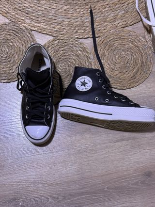 Converse plataforma negras