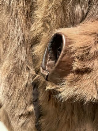 Chaquetón de zorro marrón