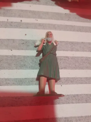 Figura Belén Pastor con Oveja Terracota