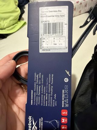 Sujetador deportivo Reebok Talla L sin estrenar