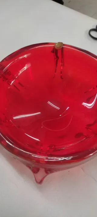 Cenicero Murano Rojo Cristal