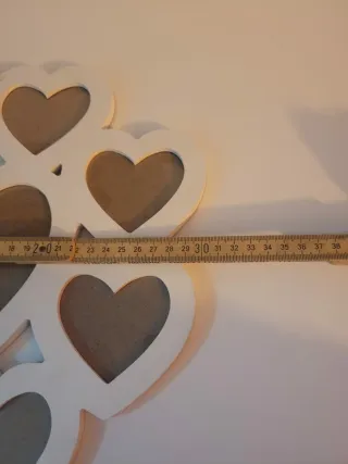 Cornice portafoto a cuori bianca