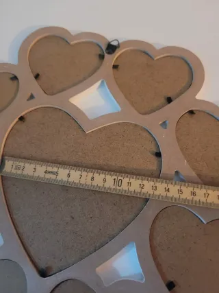 Cornice portafoto a cuori bianca