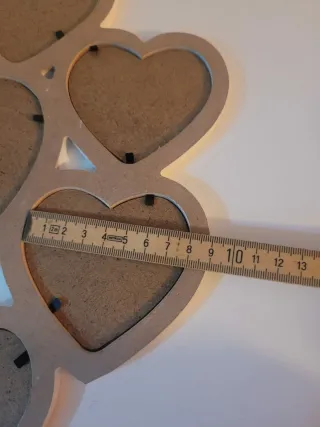 Cornice portafoto a cuori bianca