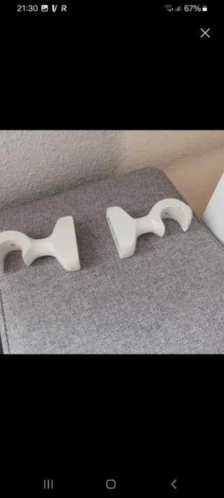 Terminales para cortinas blancos (2 unidades)