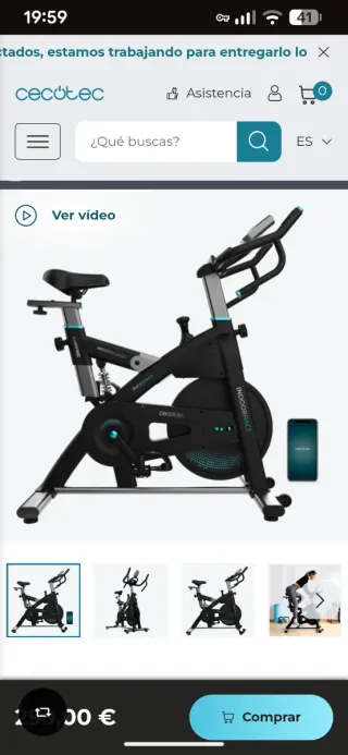Bicicleta Indoor Cecotec Drumfit 24000