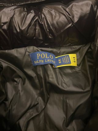 Polo Ralph Lauren Abrigo Acolchado Negro Talla M