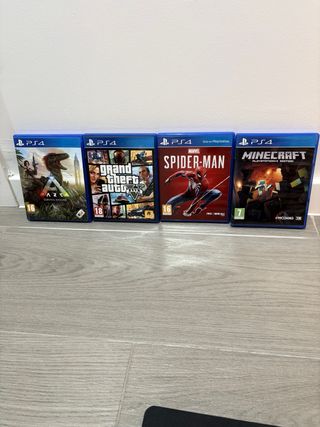 4 Juegos PS4: ARK, GTA V, Spider-Man, Minecraft