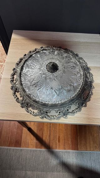 Lámpara Clásica Cristal y Metal