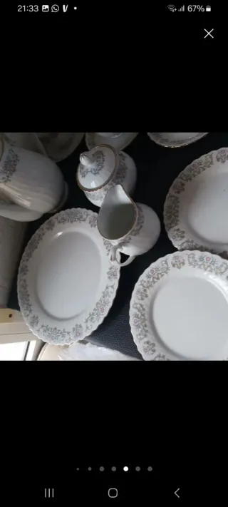 Juego de café porcelana blanco