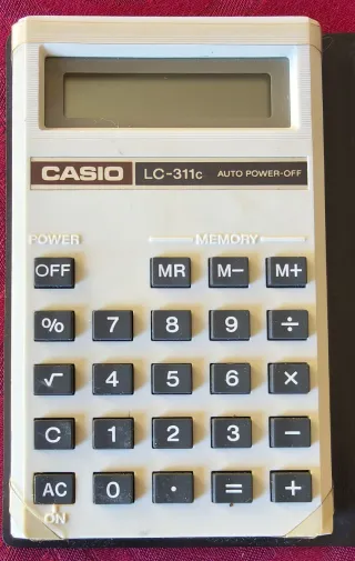 Calcolatrice Casio anni '80