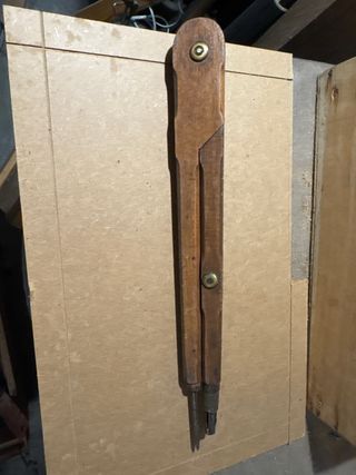 Compasso in legno vintage anni '50