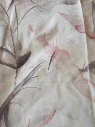 Funda nórdica hojas rosa y blanco