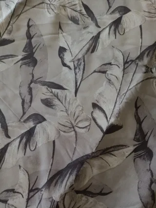 Funda nórdica hojas rosa y blanco