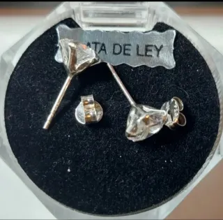 Cadena y Pendientes de Plata de Ley