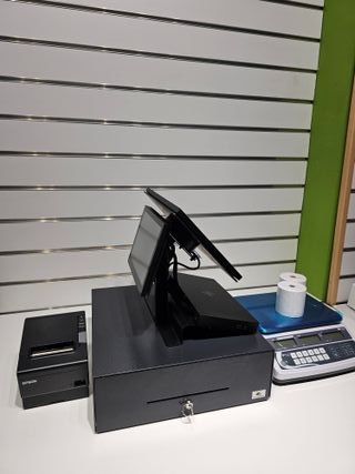 Moderno TPV 14.5" táctil doble i5, para Tienda