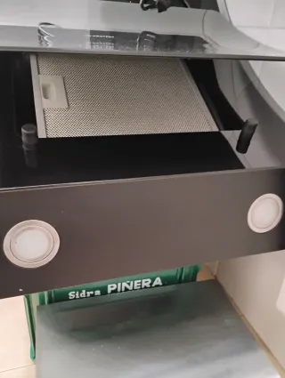 Campana extractora cristal negro